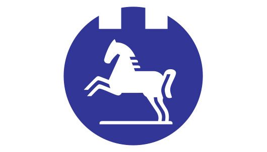 steigendes Pferd – Bildmarke Öffentliche Braunschweig - Deutsche Assistance 