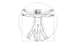 Portrait Leonardo da Vinci und der vitruvische Mann – Deutsche Assistance 