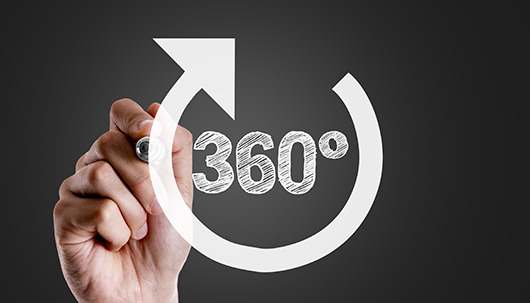 360 Grad, Hand zeichnet Kreis – Deutsche Assistance